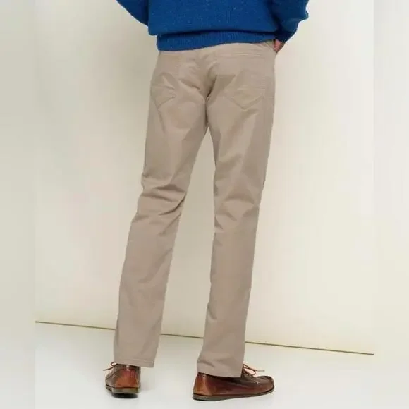 NWT Toad&Co Organic Cotton‎ Blend Khaki 5 Pocket Mission Ridge Lean Pants 38x34 - Picture 2 of 3